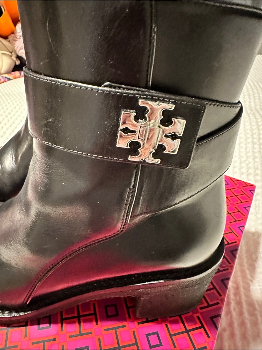 DEAL of the DAY Tory Burch like new Perfect Black Leather Kira 55 mm Boot